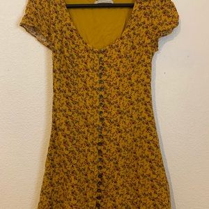 Urban Outfitters floral button lace up back dress